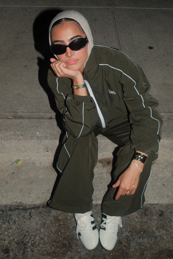 Olive Green Track Jacket