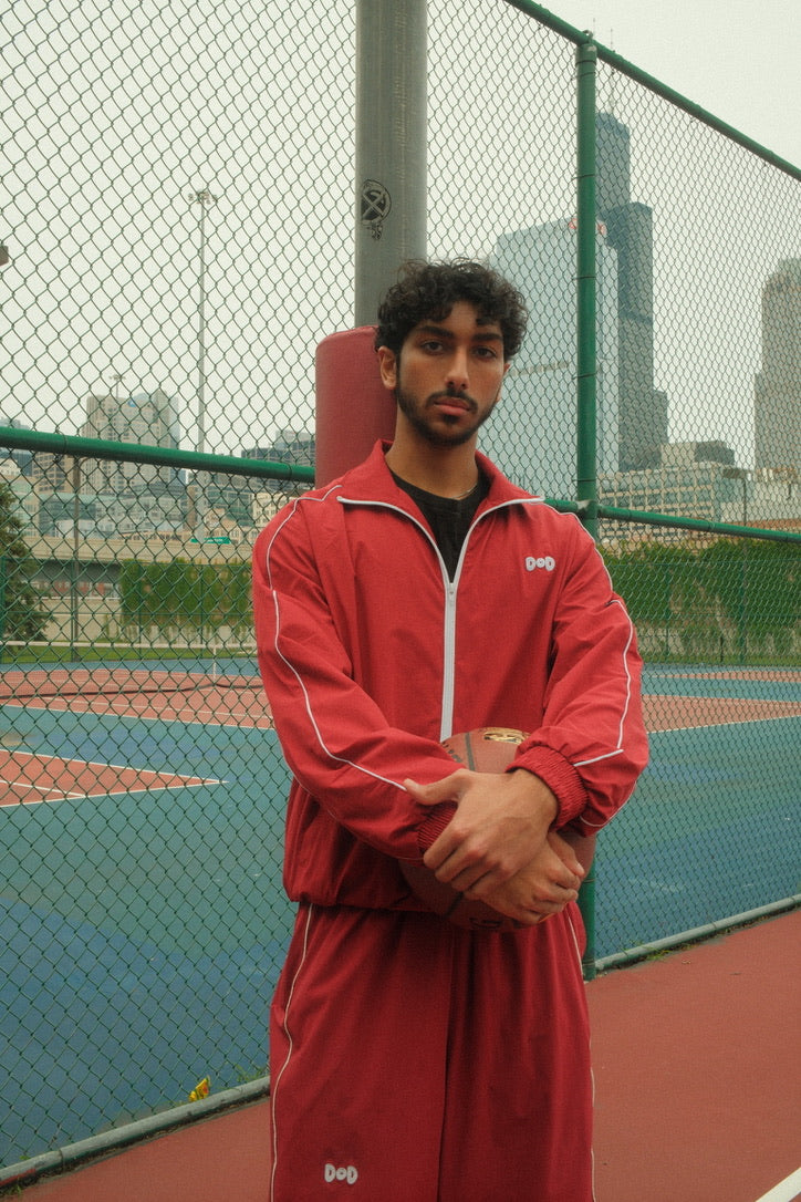 Cherry Red Track Jacket