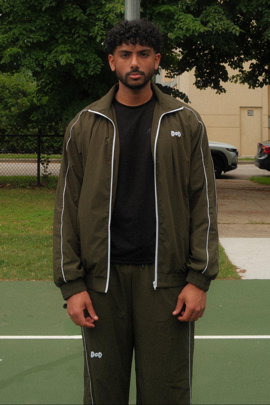 Olive Green Track Jacket