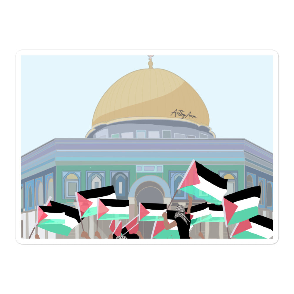 Free Palestine. Save Al-Aqsa. End The Occupation- Sticker